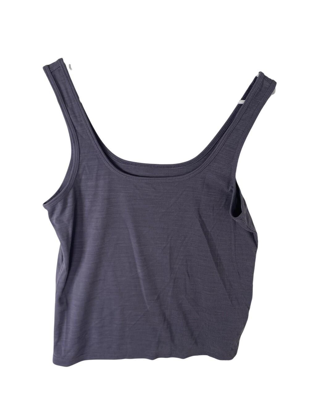 Athleta Ribbed Tank Top Womens Petite Small Purple Cropped Scoop Neck Yoga Gym